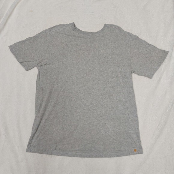 Carhartt Men's Relaxed Fit Gray Short Sleeve Blank T-Shirt Size Large 103562 034 - Picture 1 of 8